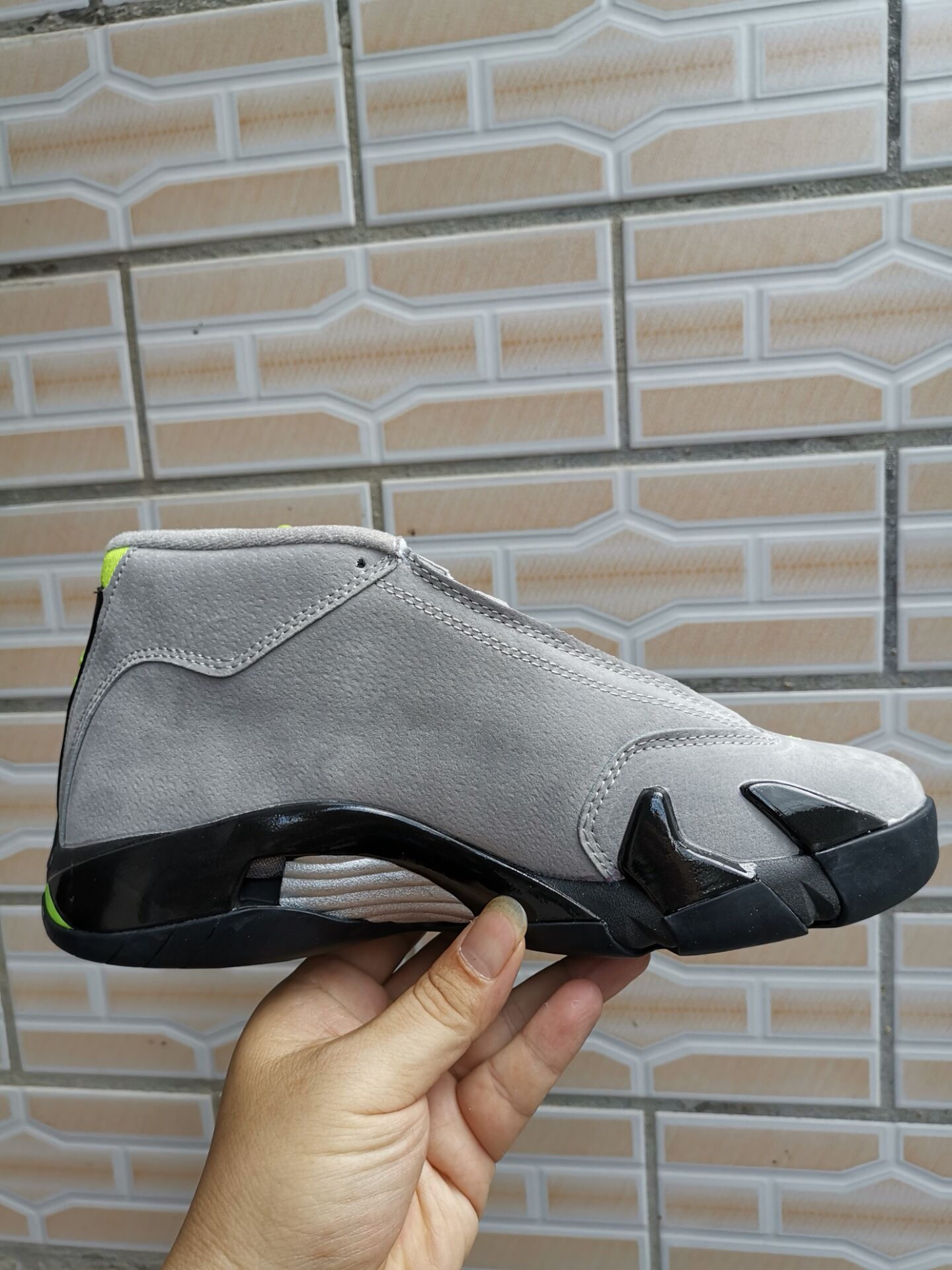 2019 Air Jordan 14 Grey Black Yellow Shoes
